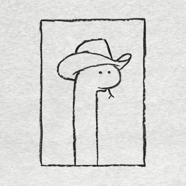 Squiggles The Snake In A Stetson by AnyoneCanYeehaw